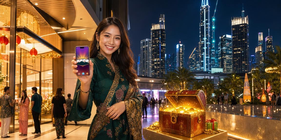 Permainan kasino langsung dota2 pada waktu malam di Kuala Lumpur — suasana hidup
